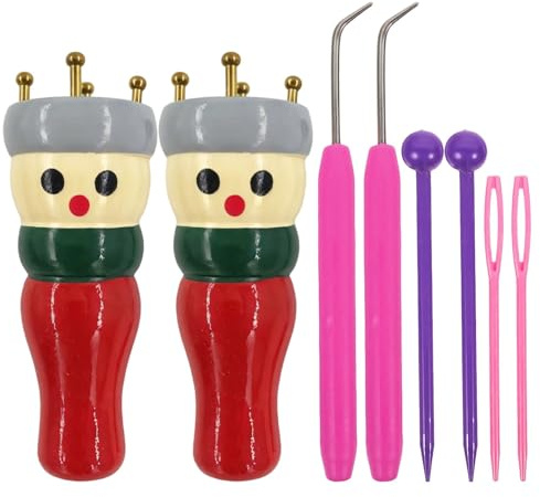 Wooden Knitting Dolly Set – Complete Craft Kit For Diy Yarn Projects – Knitting Tool For All Ages