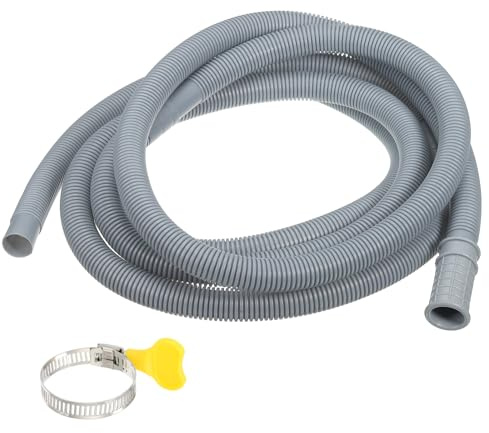 PATIKIL 9.8Ft Air Conditioner Drain Kit, 1 Set Universal AC Drain Hose Connector Hose with Clamp & Rubber Adapter for Mini-Split Window Portable AC Unit Dehumidifier Faucet, Gray