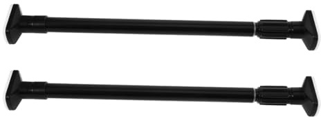 Barra de Tensión Telescópica Negra 2 Piezas Ajustable 50-80 Cm
