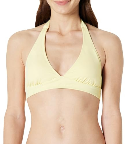 Amazon Essentials Women's Light-Support Tie Halter Bikini Swimsuit Top (Available in Plus Size)