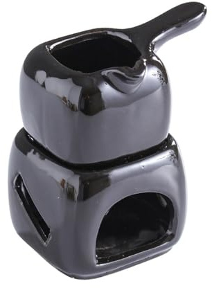 Xanorrg Multifuncionales De Cerámica para Fondue Chocolate Aromaterapia Quemadores Aceite Difusor Aceite para Derretir Mantequilla Y Crema Crisol Chocolate