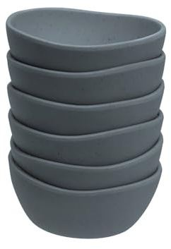 Juego de 6 boles pequeños fabricados en melamina color azul de 11 cm | Muy ligeros, resultan idóneos para presentar salsas, postres o aperitivos. Apto para el lavavajillas pero no en microondas.