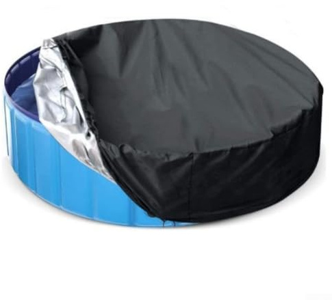 Outdoor Swimming Pool Cover, Foldable Waterproof Oxford Cloth Round Paddling Pool Cover, Anti-UV Protector For Above Ground Pools, Hot Tubs(8FT)