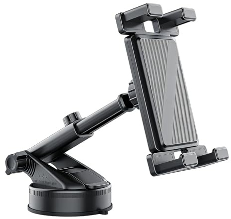 Kaiyzo Soporte Tablet Coche Y Soporte para Tablet Coche con Ventosa De Vacío 75mm, para Dispositivos De 7-12.9 Pulgadas, Instalación En Parabrisas O Pared