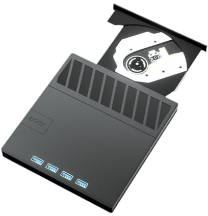 Fegtrtyoa unità Blu-Ray Esterna Portatile USB 3.0, Masterizzatore Dvd/CD/BD/VCD, Lettore di Dischi Ottici 3D per Dispositivi e iOS.