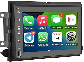 Sistema de navegación del Coche Estéreo para Coche de 7 Pulgadas con Android 15,Radio,GPS,CarPlay inalámbrico,Auto,Bluetooth,FM,RDS,WiFi,SWC,Mirror Link