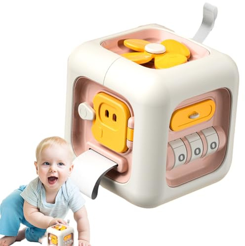 Sensory Busy Cube - Fine Motor Skills Educational Travel Game | Busy Activity Board Cube Travel | for Children Boys Girls Holiday Festive