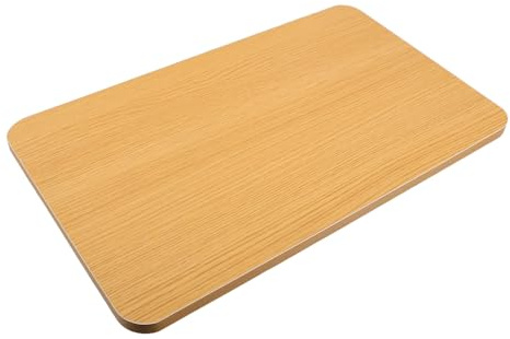 Amosfun Tablero de Mesa de Madera Maciza Rectangular 50x30 Cm Color Nogal Claro Esquinas Redondeadas Superficie Resistente para Mesa Auxiliar en Cocina Oficina y Comedor Reemplazo y Hotel
