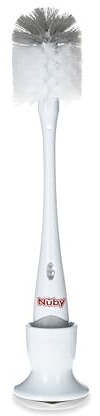 Nuby Baby Accessories Bottle Brush w/Interlocking Nipple 2-in-1 Vary Color 5554