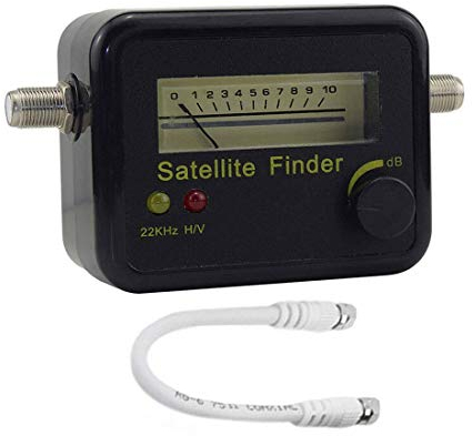 Hailege Digital Satellite Signal Tracker Dish FTA HD Monitor TV Signal Reception Television Signal Searching Strength Meter Satellite Locator Finder DC13-18V with Connect Cable