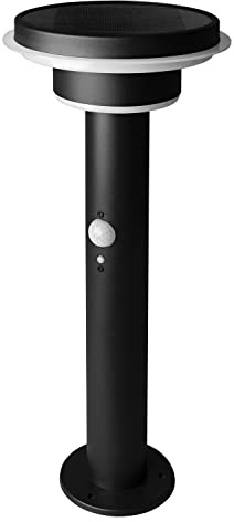 LEDVANCE Lampadaire solaire à double cercle Endura Style, acier inoxydable, 6 W, noir, taille unique 4058075392748