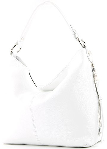 modamoda de T160 Damen Leder Schultertasche Groß, handmade in Italy