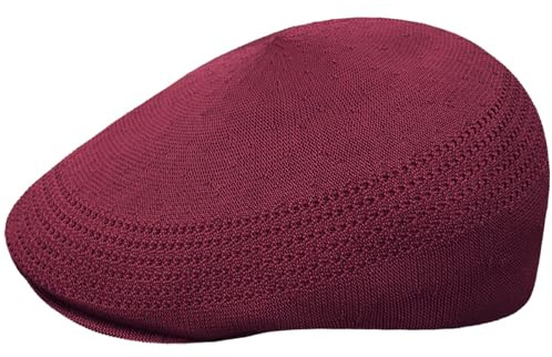 Kangol Tropic 507 Ventair Flatcap Schirmmütze Schiebermütze Sommercap Herren - mit Schirm Sommer Frühling-Sommer - M (56-57 cm) Bordeaux