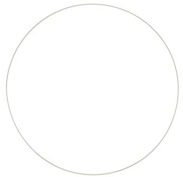 GLOREX 6 1294 210 - Aro de metal para manualidades con un diámetro de aprox. 40 cm revestido de blanco ideal para atrapasueños macramé decoraciones murales y floristería
