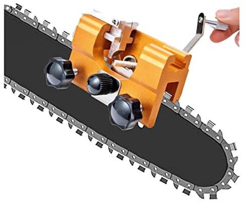 Chainsaw Sharpening Jig, Hand-Cranked Chainsaw Sharpening Jig Kit, Chainsaw Chain Sharpening Jig, Chainsaw Sharpening Tool, Manual chain grinder, for Chain Saws & Electric Saws