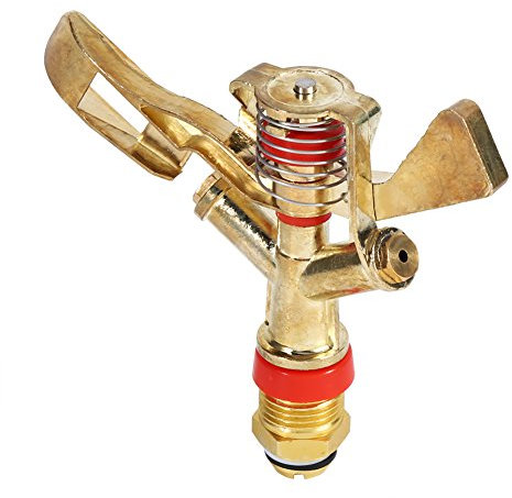 Cabezal de aspersor de césped Rociador de Agua de Brazo basculante Giratorio de latón de 1/2 Pulgada Aspersor oscilante de 360 ° Aspersor de Agua de Larga Distancia Aspersor de Baja presión de Agua