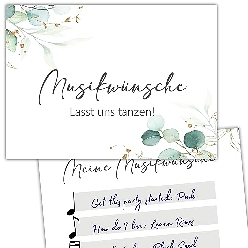 Eummel 50 Zauberhafte Musikwunschkarten Hochzeit Musikwunsch Dj Karten Musikwunschkarten Geburtstag Boho Musikwünsche Musikkarten Partykarten