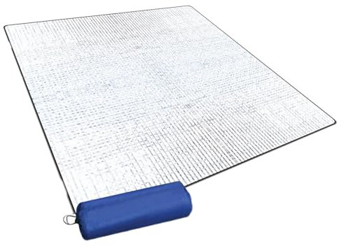Raypontia Camping-Bodenmatte, Zeltunterlage, Doppelseitige Folien-Campingmatte, Isolierende, wasserdichte Thermo-Schlafzeltunterlage für Touren, Picknicks, Strandzelte