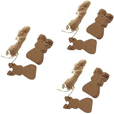 SEWACC Weihnachtsanhänger Papier 3er Packung 100 Stück Kraftpapier Kraftpapier Anhänger Weihnachtsbaumschmuck Frohe Weihnachten Anhänger Weihnachtsbaumanhänger Weihnachtsanhänger