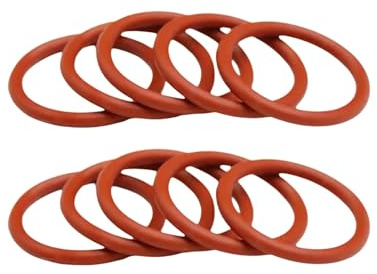 ZSjing 10 Stück rote Silikonringdichtung CS 4 mm AD 15~80 mm Silikon-O-Ring-Dichtung O-Ring aus Gummi in Lebensmittelqualität Vmq-Sortiment HVAC-Werkzeuge(OD 25mm ID 17mm)