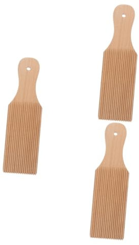 3St Nudelbrett teig mixer dough kneading machine noodle maker Teigausrollen malpappe holztafel Gnocchi-Maker-Paddel praktischer Gnocchi-Maker Nudelmaschine für den Haushalt hölzern Mikinona