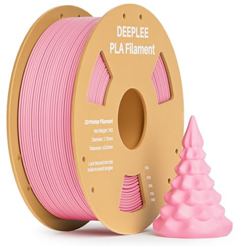 DEEPLEE PLA Filament 1.75mm, 3D Drucker Filament 1kg (2,2lbs), Maßgenauigkeit +/- 0,02 mm, Filament 3D-Druckmaterialien für FDM 3D Drucker, Rosa