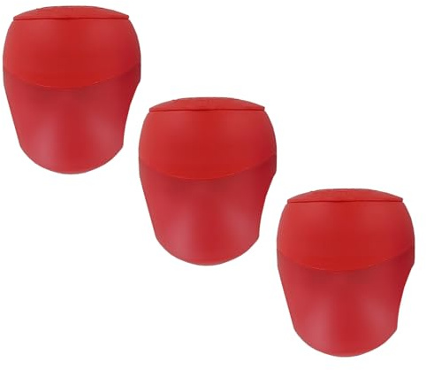 KUM - Anspitzer mit Behälter Pencil Pal M2, rot, 3er Pack | Doppel-Behälterspitzer für Blei- und Buntstifte, ideal für Schule, Büro und zu Hause