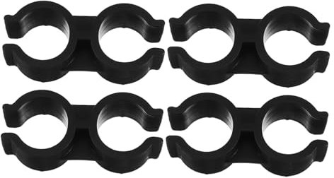 ANDRESLAD Morsetti Per Pali Di Servizio Clip Di Plastica 4 Pezzi Connettore Per Tubi Doppio Tubo 20mm Porta Scopa Fissaggio Paletta Per Attrezzature Pulizia e Organizzazione Spazi