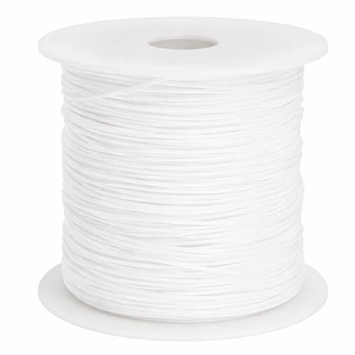 Plissee Reparatur Schnur 0,8 mm Weiß – Reißfeste Ersatz Schnur für Plissee (20 Meter)