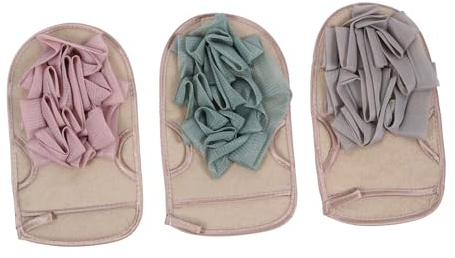 Warmhm 3pcs Double Sided Bath Gloves for Exfoliation Soft Sponge Mitts for Dead Skin Removal Gentle Body Cleaning Shower Scrubber for All Skin Types for Men and Women