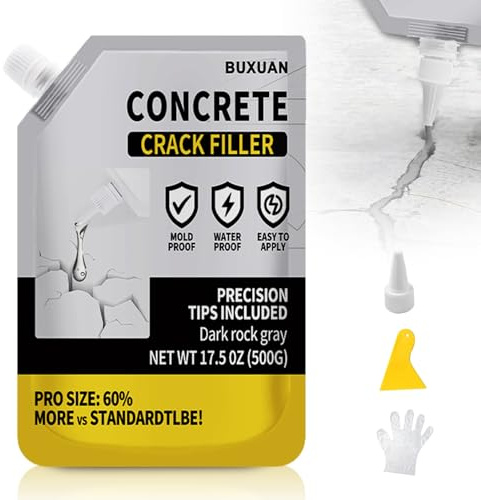 Concrete Crack Filler, Cement Crack Filler Outdoor, Waterproof Repair Sealant, Quick-Drying Sealing Adhesive, for Driveway, Walkway, Patio, Joint (1)