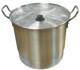OLLA TAMALERA CON TAPA Y VAPORERA - COEXITO - PANELA DE ALUMINIO CON TAPA E VAPORIZADOR PARA TAMALES - 47 LITROS DE CAPACIDAD