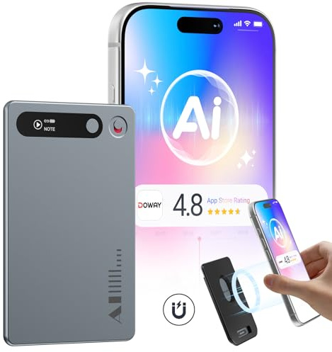 AI Noise Cancellation Voice Recorder - 64GB Memory, Transcribe & Summarize, 81 Languages Support - APP Control Audio Recorder for Lectures, Meetings, Calls