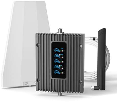 Metarepeater Cell Phone Booster for Home, Covers Up to 3,000 Sq. Ft, Real Time Signal Monitor, Boost 5G 4G LTE for All U.S. Carriers, FCC Approved Cell Signal Booster
