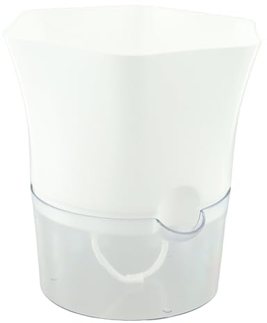 Pot de fleurs en plastique transparent auto-arrosage 10 x 5 x 10 cm 12 x 6 x 11 cm Plastique transparent auto-arrosage Convient pour l'extérieur et l'intérieur (L)