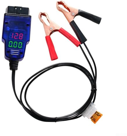 Bulevisiter Câble d'alimentation OBD automatique avec affichage numérique de la tension pour remplacement de batterie de voiture 12 V, matériau ABS, forte morsure et haute