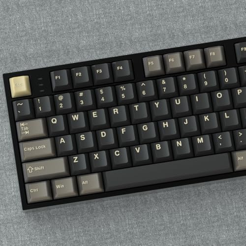 iRoboosta Cherry Profile PBT Keycaps, Double Shot Custom Key caps Set for Cherry MX Switches Mechanical Keyboard (Deep Ape)