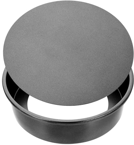 HINTRMENT Teglia Torta Rotonda 20 Cm in Acciaio al Carbonio Antiaderente Cerniera, Stampo Multifunzione per Chiffon Cake, Cheesecake e Pizza, Utensile Cucina per Forno e Microonde