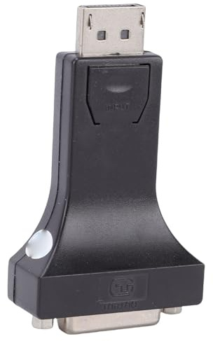 Jectse Convertisseur DisplayPort vers DVI, Résolution 1080p, avec Mécanisme de Verrouillage et Connexion à Chaud, pour Ordinateur Portable et Périphérique D'affichage VGA.