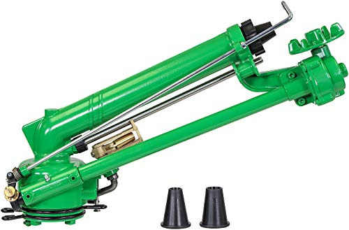 Sime Arroseur à turbine avec buses, rotatif, réglable, vert et noir, métal, pour systèmes de moyenne pression, arrosage uniforme et léger pour plantes délicates
