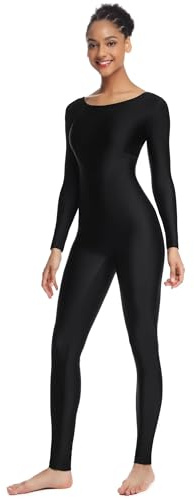 OVIGILY Women's Long Sleeve Unitard Dance Costume Spandex Full Body Suits One Piece Jumpsuits