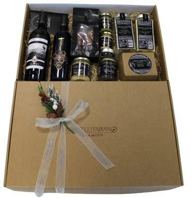 Confezione Regalo SATIRO - Cesti Natalizi Pasquali a base di Tartufo - Prodotti Tipici Artigianali - Idea Pacco Gastronomico Natale Pasqua - Truffle Gift Idea - Martelli Fabiano Tartufi