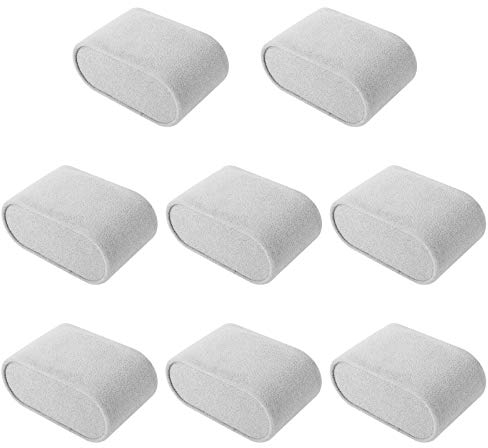 Jubaopen 8 Pcs Cuscino in Velluto per Orologio Espositore Cuscinetto per Orologio Display Supporto Espositore per Cuscino in Velluto per Orologio Gioielli Grigio-7,2 * 4,5 * 3,6cm