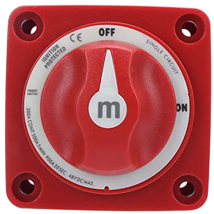 Akozon Marine Hauptschalter Batterieschalter DC 12‑48 V Batterietrennschalter Hauptschalter Einkreis-Trennschalter 6006 M‑Serie Strapazierfähig für Batterietrennschalter für Marineboote