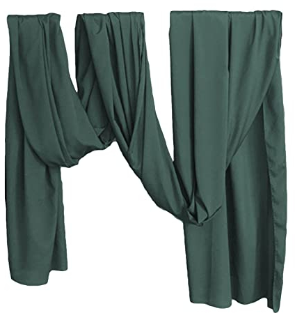 ZOYIEP Vorhäng- Querbehang Transparente Freihanddeko Hochzeitsbogen,Gardinen Voile für Schlafzimmer Wohnzimmer Hochzeit Deko (Dunkelgrün,150x300cm)