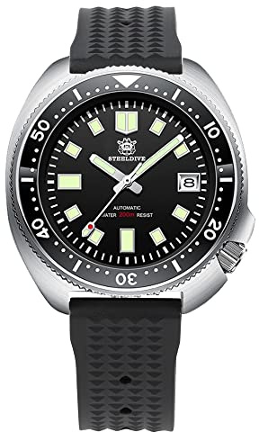 watchdives Steeldive Reloj Hombre Automático SD1970, Relojes Hombre De Pulsera NH35 Movimiento, 200M Reloj de Hombre Regalos para Hombres
