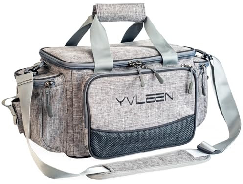 YVLEEN Angelzubehör-Tasche – Outdoor-Aufbewahrungstasche für Angelgeräte, 100 % wasserabweisendes Polyester-Material – Angelzubehör-Taschen – geeignet für 3600 Tackle Box