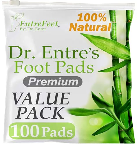 Dr. Entre's Value Pack Foot Pads: Premium Value Pads to Feel Better, Sleep Better & Relieve Stress | 100 Pack of Effective & Natural Foot Patches