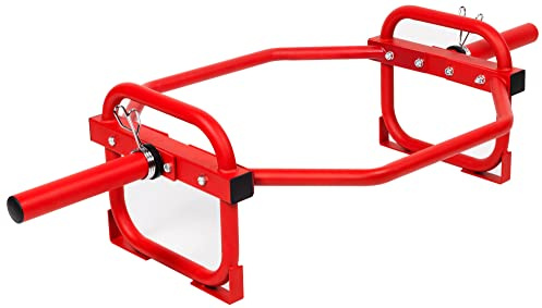 Signature Fitness Olympic 5,1 cm Sechskant-Gewichtheberstange, 227 kg Kapazität, Rot