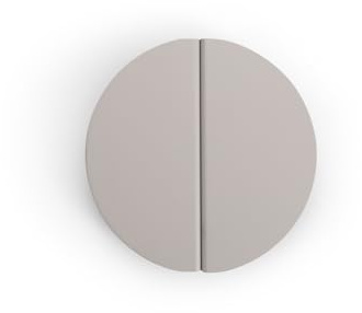 Evionlin Iight Grey 6,4 cm Schubladengriffe, 2 Stück (halbrund), gebürstetes Messing, Halbmond-Schrankgriffe, halbrunde Knäufe mit Schrauben für Küchenschrank, Schlafzimmer, Möbel, Tür, L4193